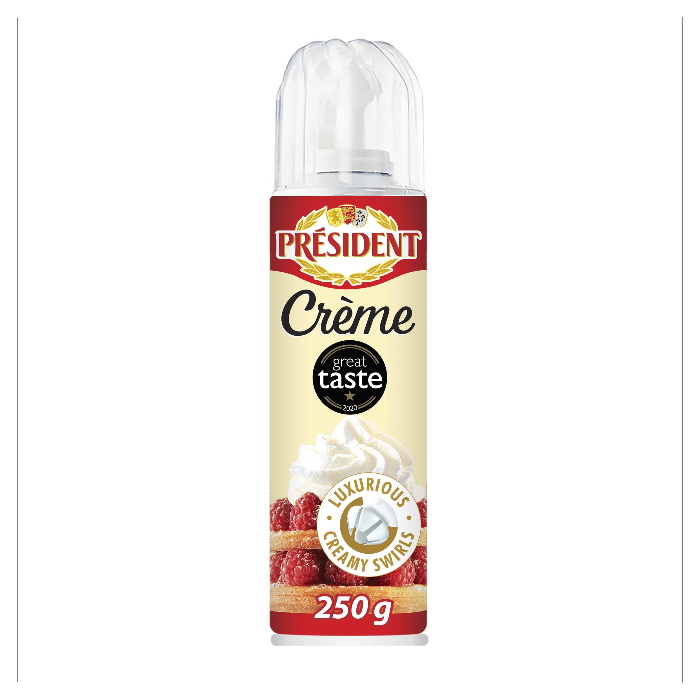 Crème fouettée ferme et onctueuse entière Président bombe 250g