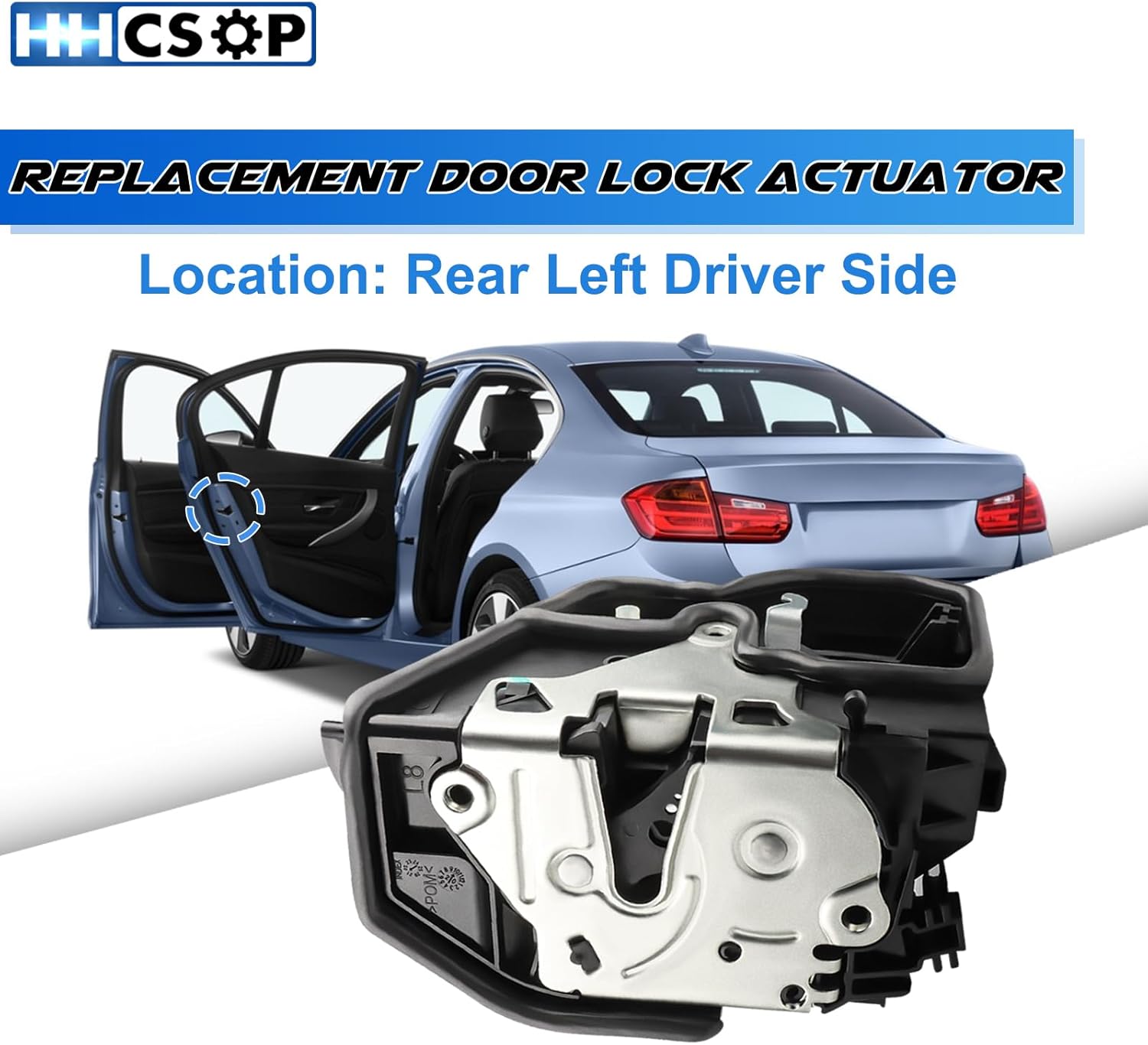 Rear Left Driver Side Power Door Lock Actuator Motor Fit for BMW 320i 323i 325i 328i 330i 335d 335i 335xi 340i 428i 430i 440i 528i 535d 535i 550i X1 X3 X5 X6 M5 M6 Mini Cooper Countryman 2003-2019