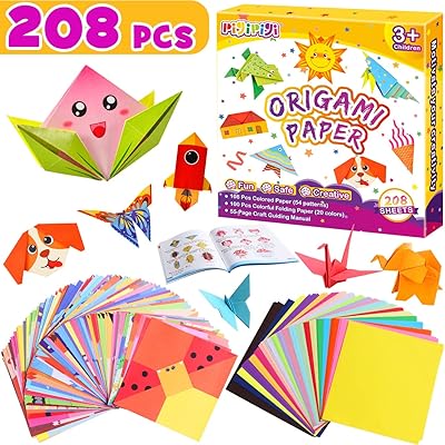 pigipigi Craft Origami Paper for Kids - 208 Sheets Vivid Colorful Folding Papers 54 Patterns Art Projects Kit for 5 6 7 8 ...