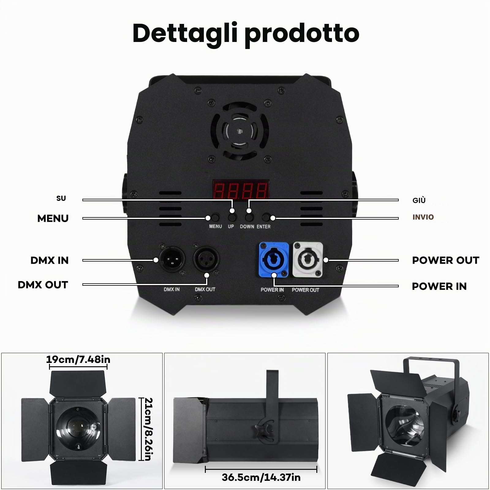 200W COB LED Per Luce scena dmx512 Proiettore Scena Luce Bianco freddo/Caldo Effetti Spot Proiettori Super luminoso Luce per Festa Bar Discoteca Chiesa Matrimonio Fotografia-2PCS