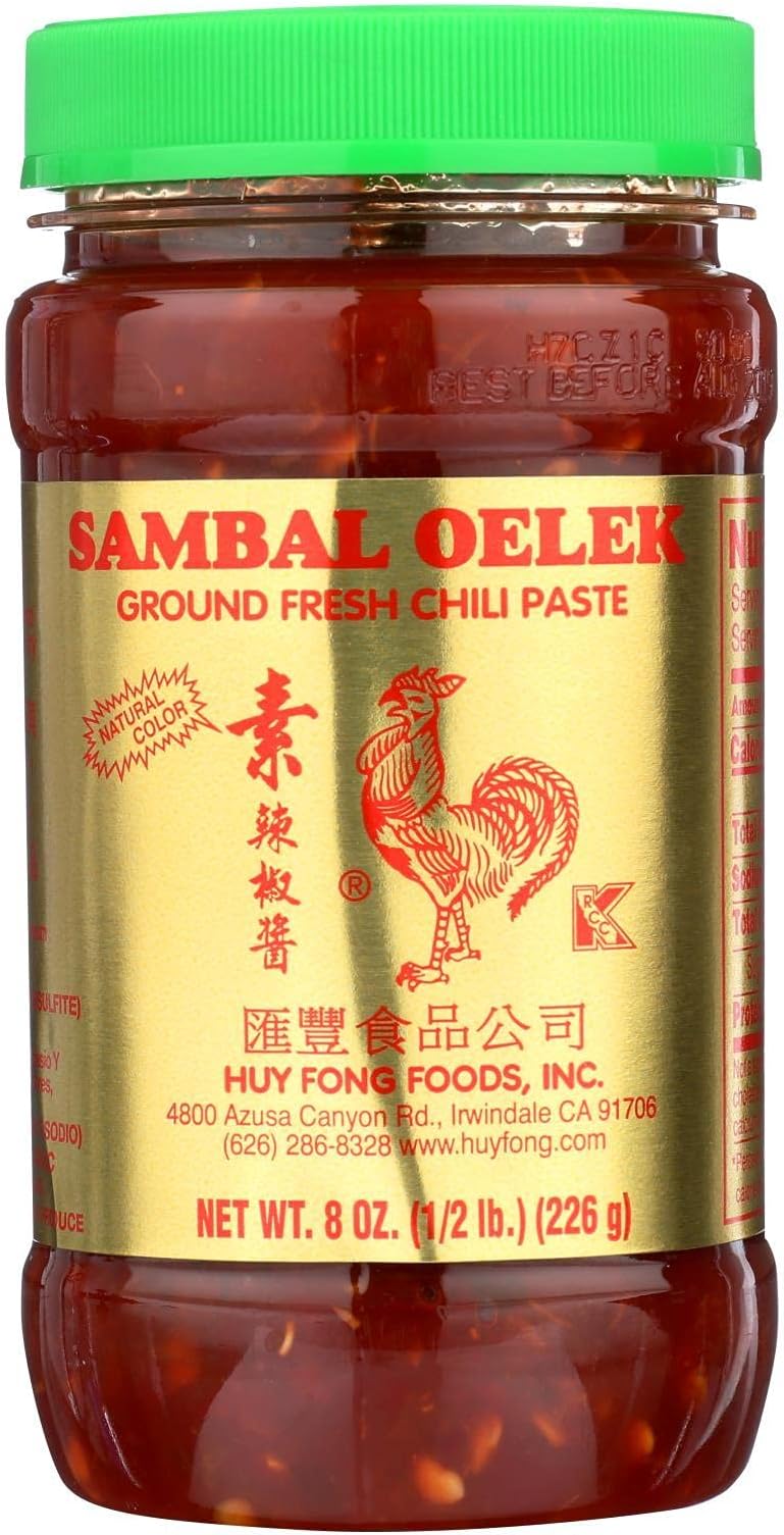 Huy Fong Foods Inc., Sambal Oelek, Ground Fresh Chili Paste, 8 oz (226 g)