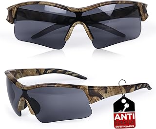 BISON LIFE CamoJax Outdoor Safety Glasses for Men & Women - Anti-Scratch, Wind Resistant Eye Protection, Outdoor Activities