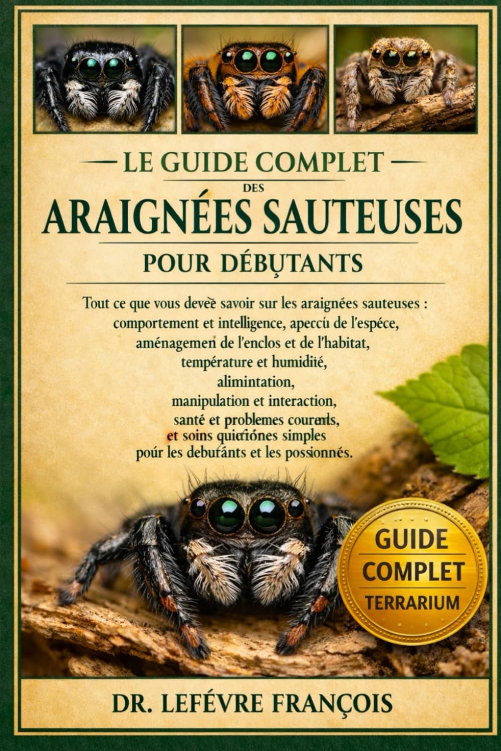 LE GUIDE COMPLET DES ARAIGNÉES SAUTEUSES POUR DÉBUTANTS: Tout ce que vous devez savoir sur les araignées sauteuses : comportement et intelligence, ... simples pour les débutants et les passionnés.
