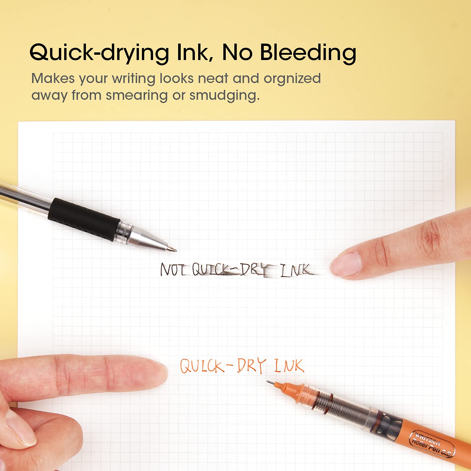 Writech Liquid Ink Rollerball Pens 0.5mm Extra Fine Point Pens, Smooth