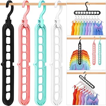 Closet Organizers and Storage, Multifunctional Organization and Storage Home Essentials Magic Space Saving Hangers with 9 Hol