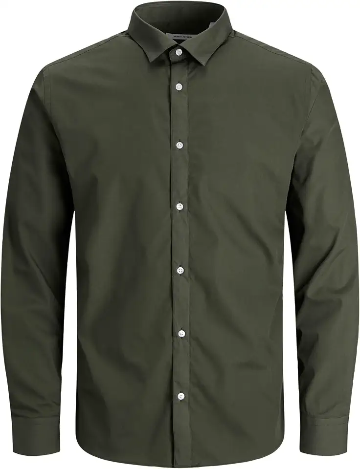 JACK & JONES جاك اند جونز - قميص JJEJOE SHIRT LS PLAIN NOOS للرجال