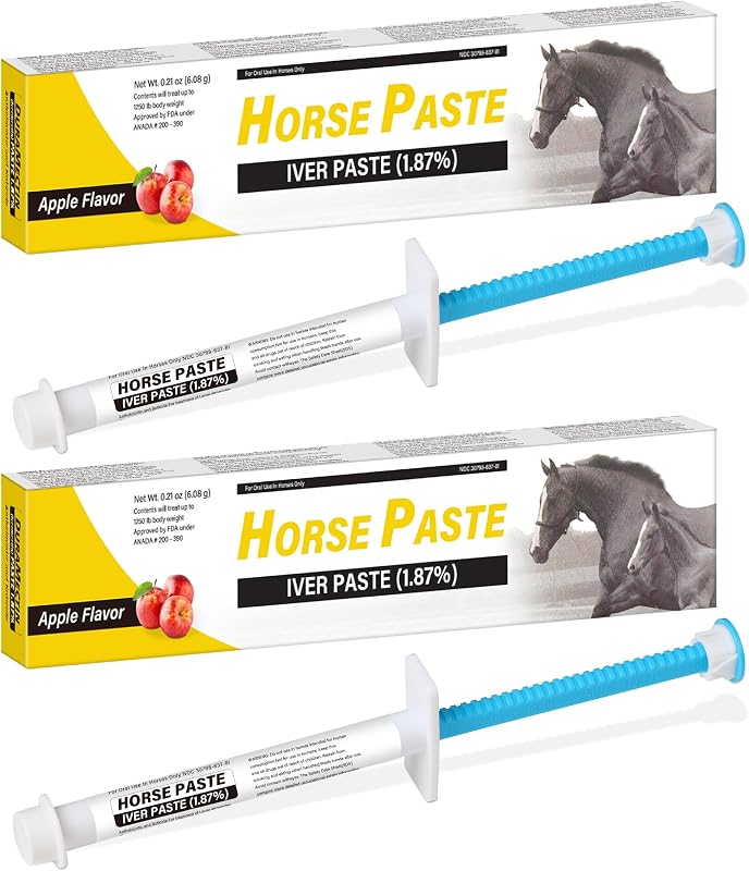 2 Pack (6.08g Each) 1.87% Apple Flavored Oral for Horses