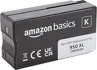 Amazon Basics Regenerowany wkład atramentowy o wysokiej wydajności, zamiennik do HP 950, XL, czarny, 1 sztuka