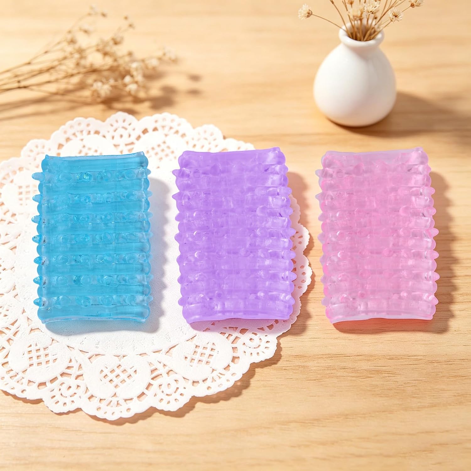 3pcs Finger Covers, Washable & Reusable Finger Guard Protector for Scratching Innovative Ventilation Hole Design Textured Protection Sleeves for Nail Biting Anti Skin Picking Accessories Supplies