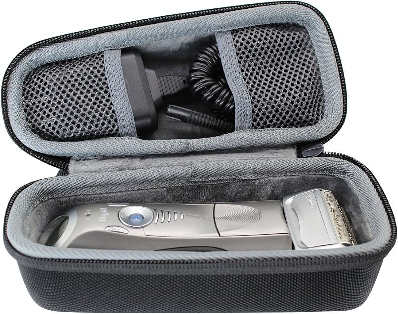 Estojo rígido VIVENS para barbeadores elétricos Braun Series 5, 7 e 9, preto