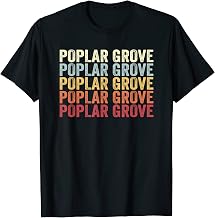 Poplar Grove Illinois Poplar Grove IL Retro Vintage Text T-Shirt