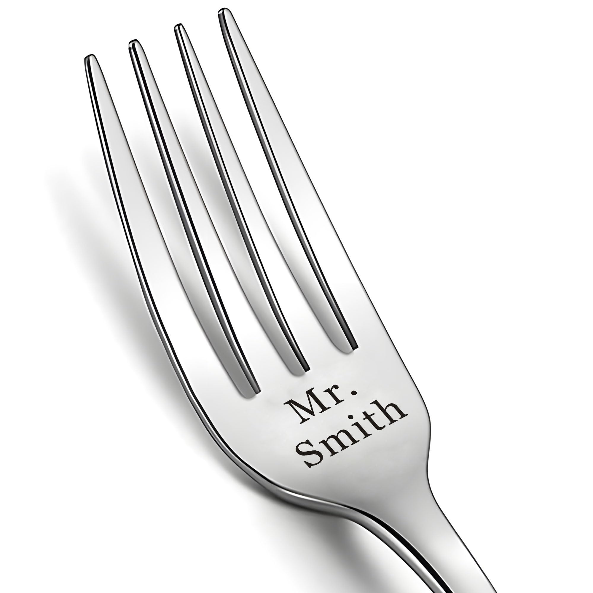 Personalised Engraved Fork Custom Letter Dinner Fork Stainless Steel Dinner Forks for Wedding Valentine Birthday Christmas Love You Gifts for Girlfriend Boyfriend(Design 4)