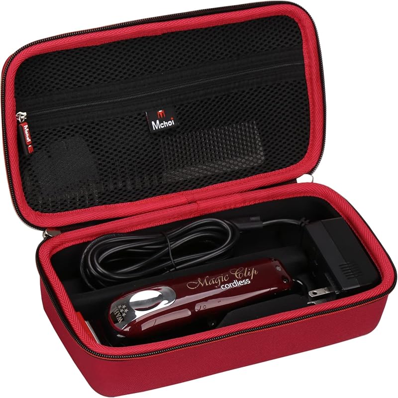 Estojo rígido Mchoi para Wahl Professional 5-Star #8148, #8504, #8545, #8509 e #8451 Cord/Cordless Magic Clip, preto