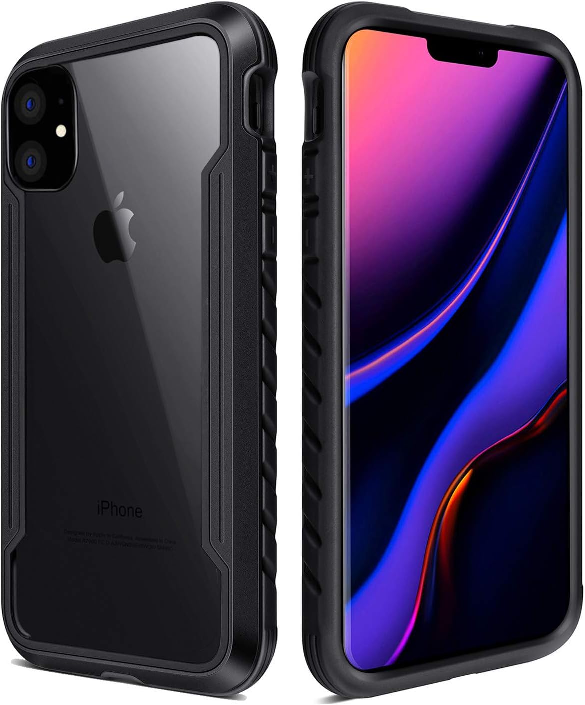 iPhone 11 Case, Heavy Duty [Military Grade] Shockproof Drop Protection Case for Apple iPhone 11 6.1 Inch (2019) (Black)