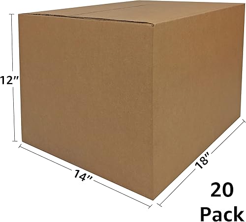 Vista 5 de uBoxes Paquete de cajas de mudanza de 18 x 14 x 12 pulgadas (cajas medianas - paquete de 20)