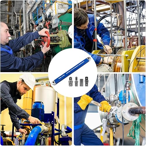 Miniatura 7 de Bqweun Impact Ready - Llave de extensión desplazada, juego de llaves de extensión de alcance apretado, con adaptadores de unidad cuadrada de 12