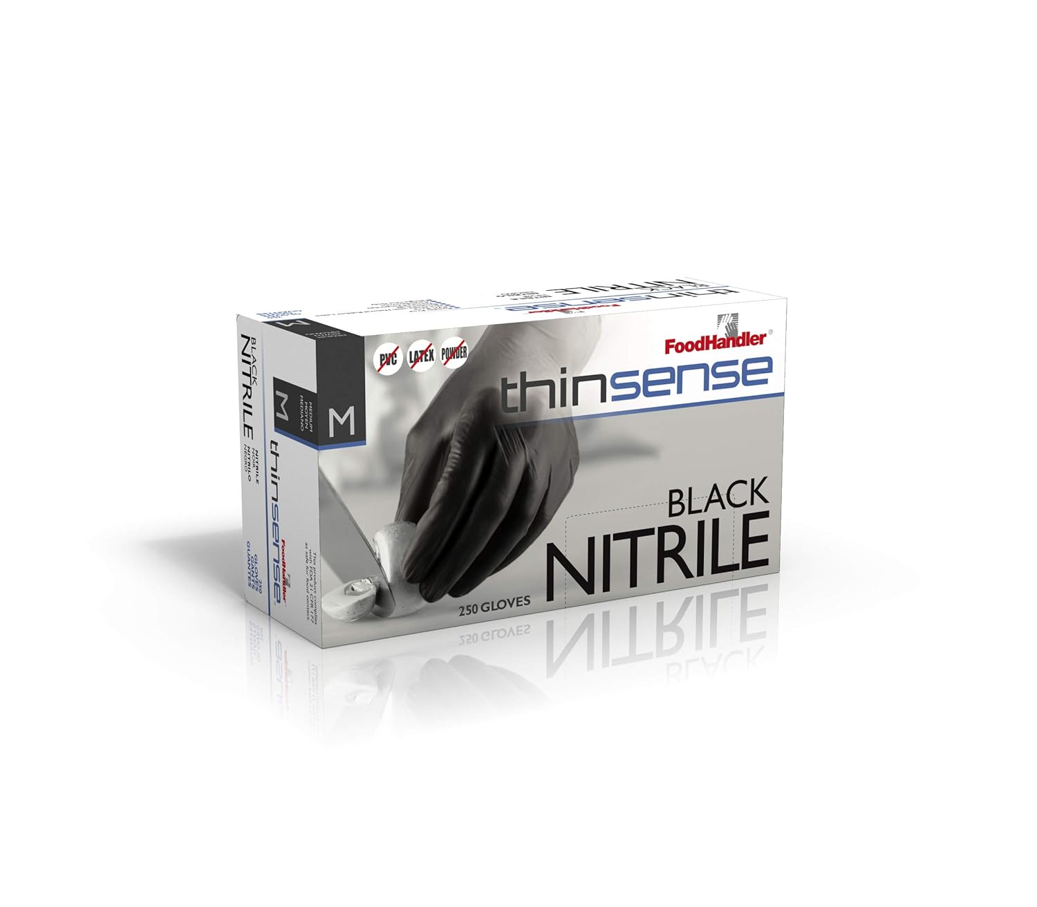 FoodHandler 103-TS14-BLK FoodHandler thinsense™, Nitrile, MD, Black (Pack of 1000)
