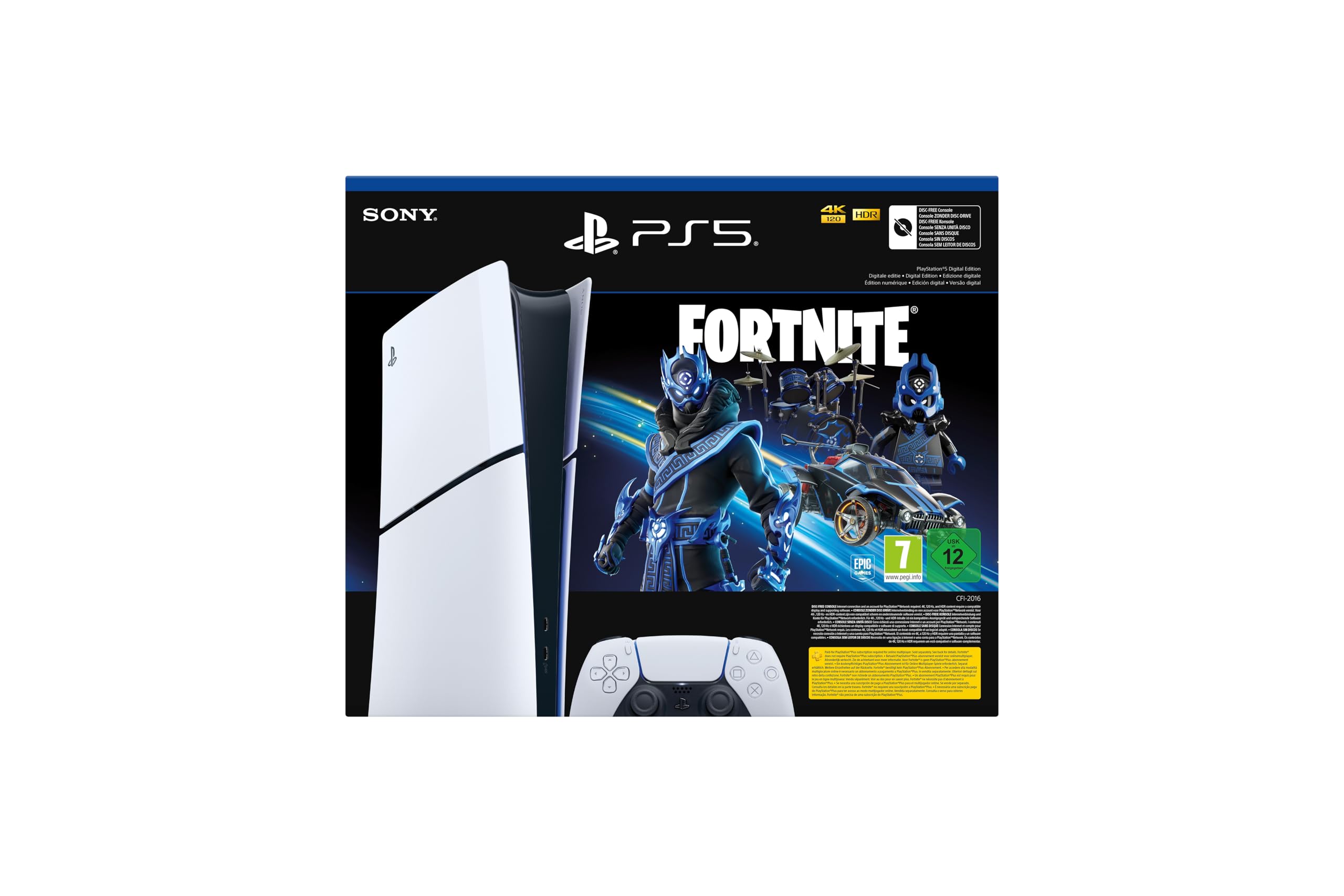 SONY PlayStation 5 Digital Edition Fortnite Cobalt Star Bundle Modellgruppe Slim