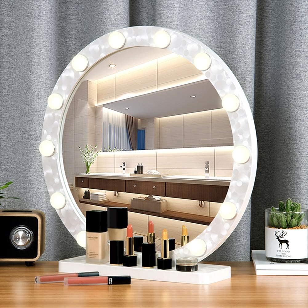 Vanity Mirror with Lights Mirror with Lights Vanity with Lighted Mirror Light Up Mirror for Makeup with Led Mirror Makeup Dimmable Bulbs