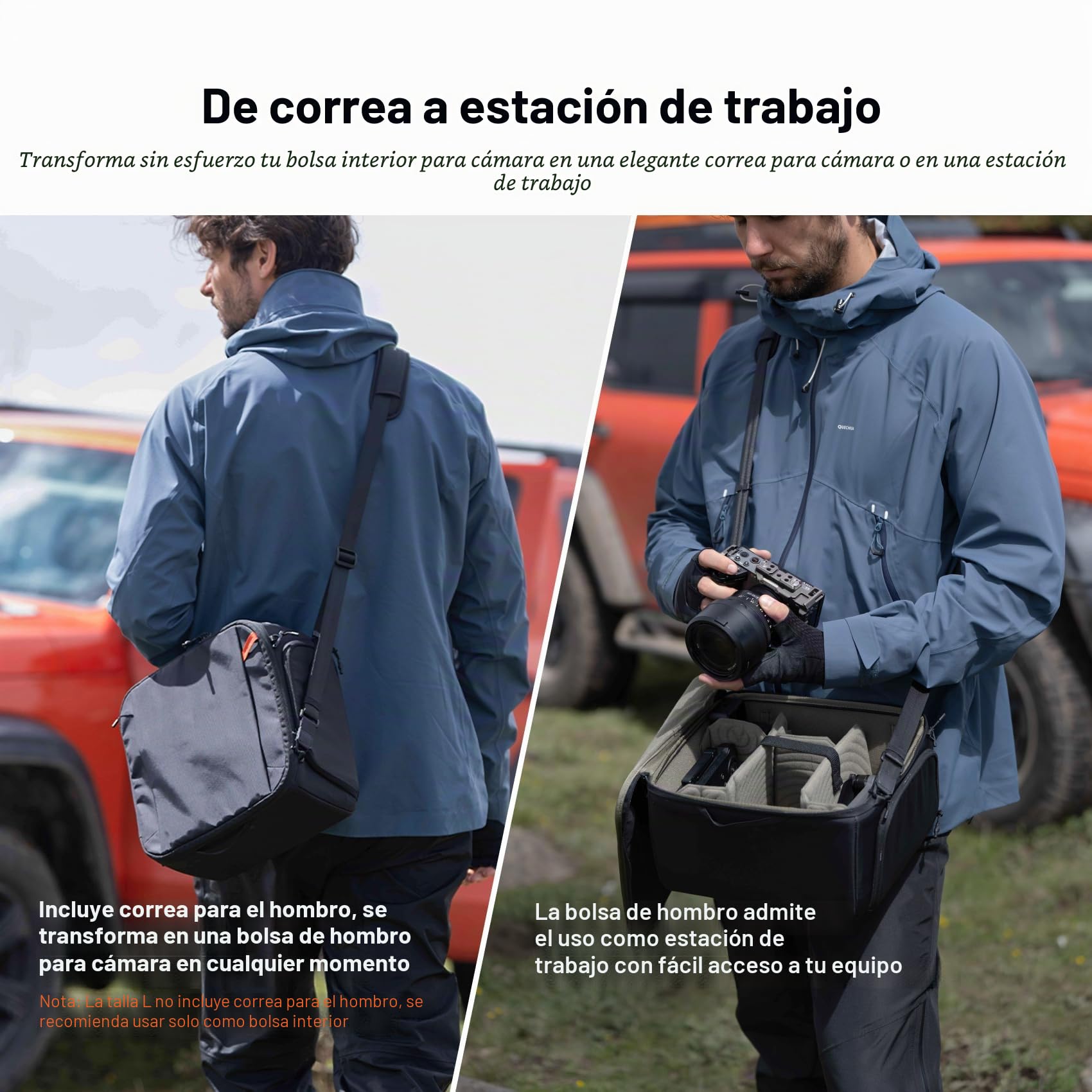 PGYTECH OnePro Flex 30L-50L Mochila + Funda para Cámara Tamaño M, Mochila Fotografia Profesional Compatible con Cámaras y Lentes DSLR/SLR/sin Espejo, Mochila Trekking para Cámara Portátil