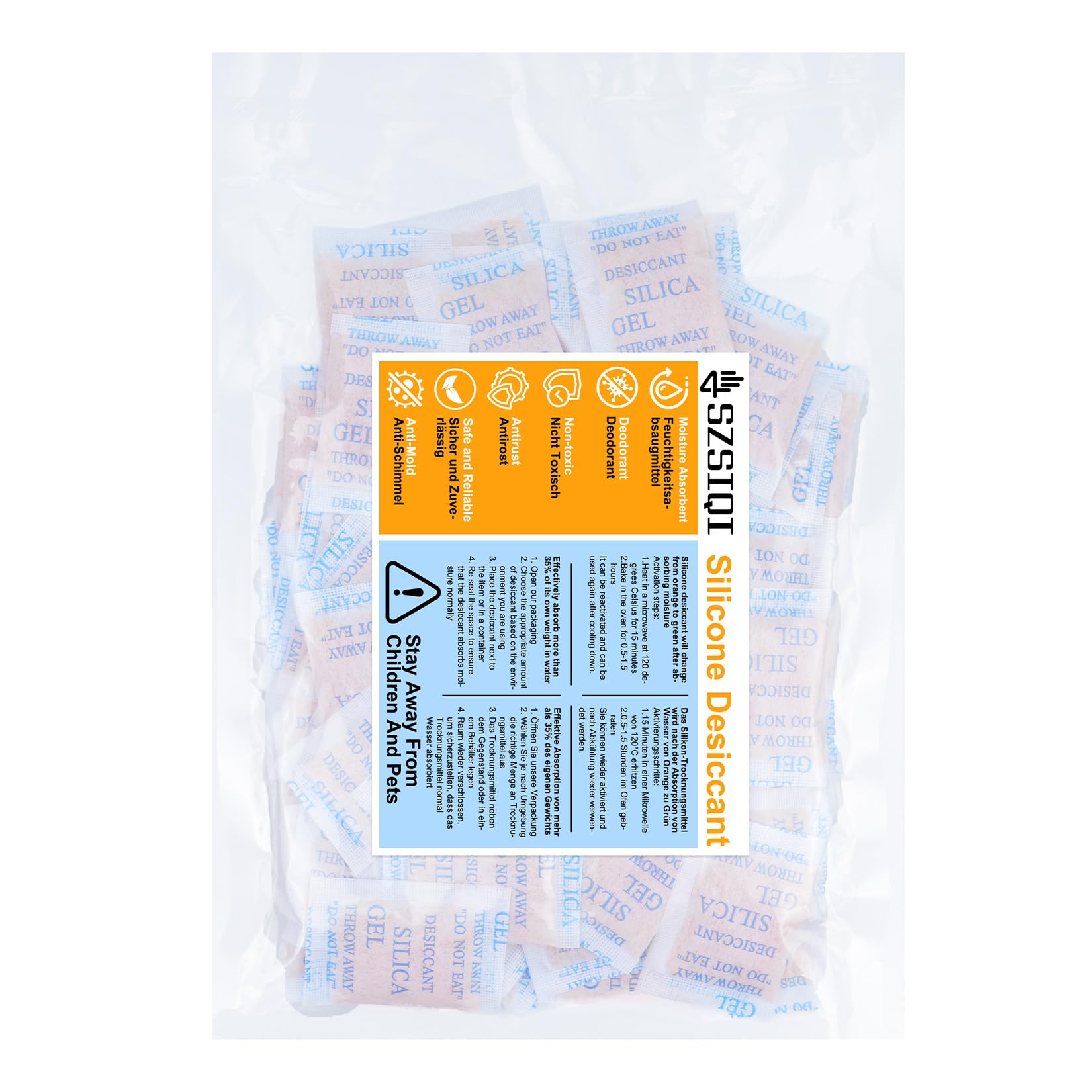 Confezione da 1 g x 250 sacchetti di gel di silice essiccante per alimenti, gel di silica Confezione da 1 g x 250 sacchetti di gel di silice essiccante per alimenti, gel di silica
