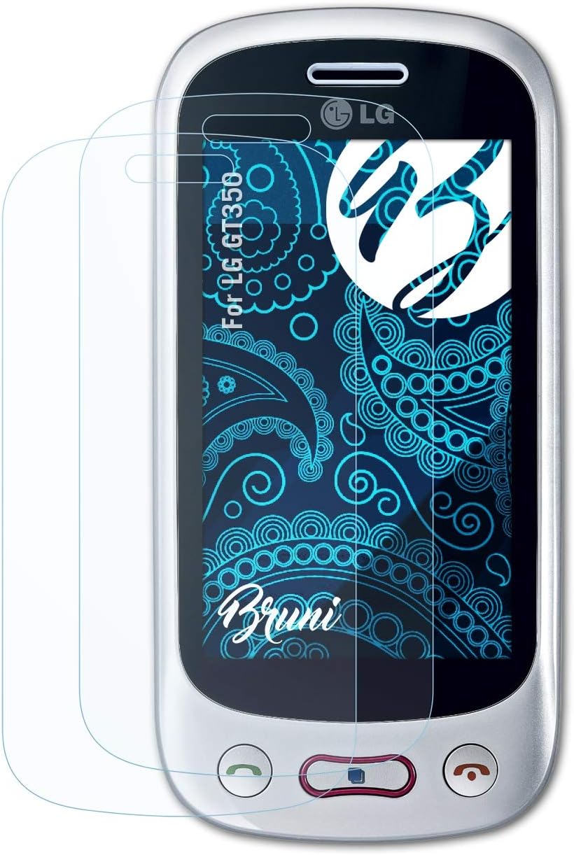 Bruni Screen Protector compatible with LG GT350 Protector Film, crystal clear Protective Film (2X)