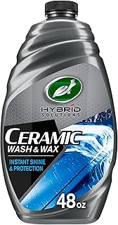 Turtle Wax 53411 Hybrid Solutions Ceramic Wash and Wax, Easy Clean Ceramic Infused Formula Removes Dirt and Grime, Long Lasting Shine and Protection for Cars, Trucks and More, 48 oz. (Pack of 1)