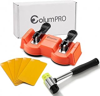 Bodenlückenschließer Reparatur Set Profi mit Doppel-Saugheber | Bodenlücken-Reparatur-Set inkl. Gummihammer & 5 Klebepads | Werkzeug für Laminat, Vinyl & Parkett