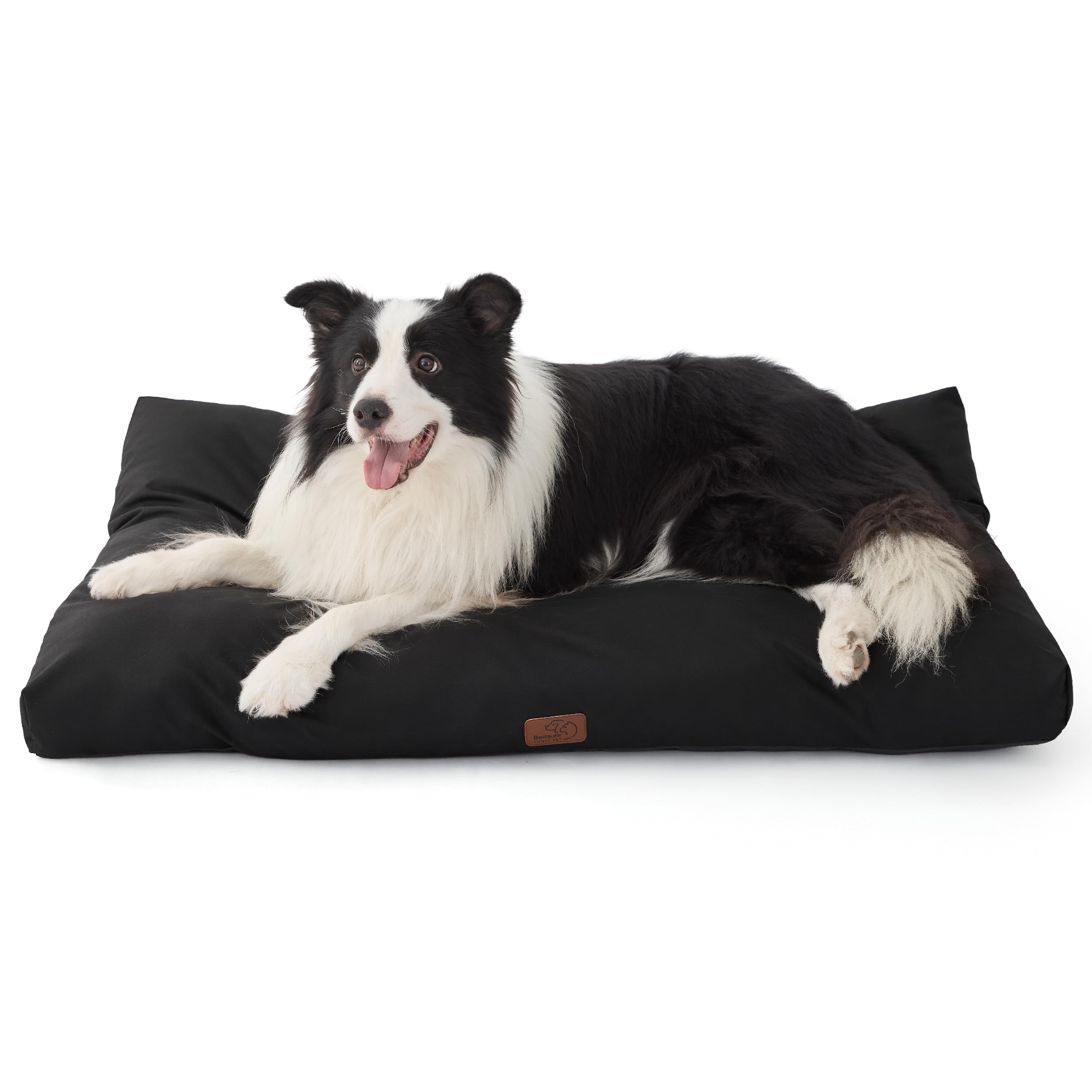 BEDSURE wasserdichte Hundebett Grosse Hunde waschbar - 104x69cm Hundematratze rutschfest, Outdoor Hundematte abnehmbare Außenabdeckung, weiche Hundekissen Grosse Hunde für Haustiere, Schwarz