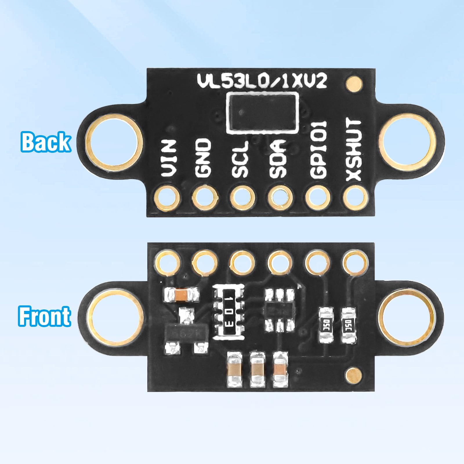 VL53L0X Sensore di Distanza Laser, Sensore di Misura di Distanza Time-of-Flight (ToF) VL53L0X V2, Modulo I2C IIC Compatibile con Arduino, per Droni, Robot (3 Pezzi)