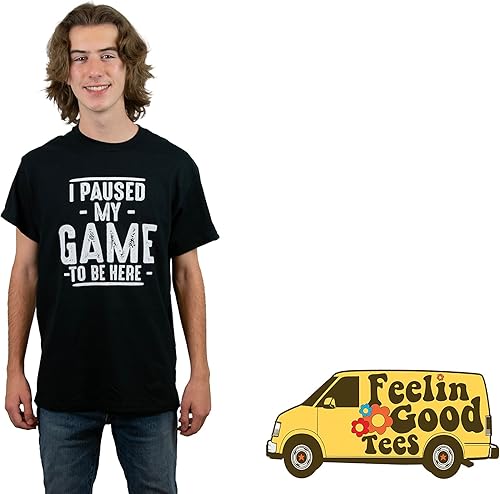 Miniatura 3 de Camiseta gráfica divertida con texto "I Paused My Game to Be Here" para hombre y fanáticos de los videojuegos