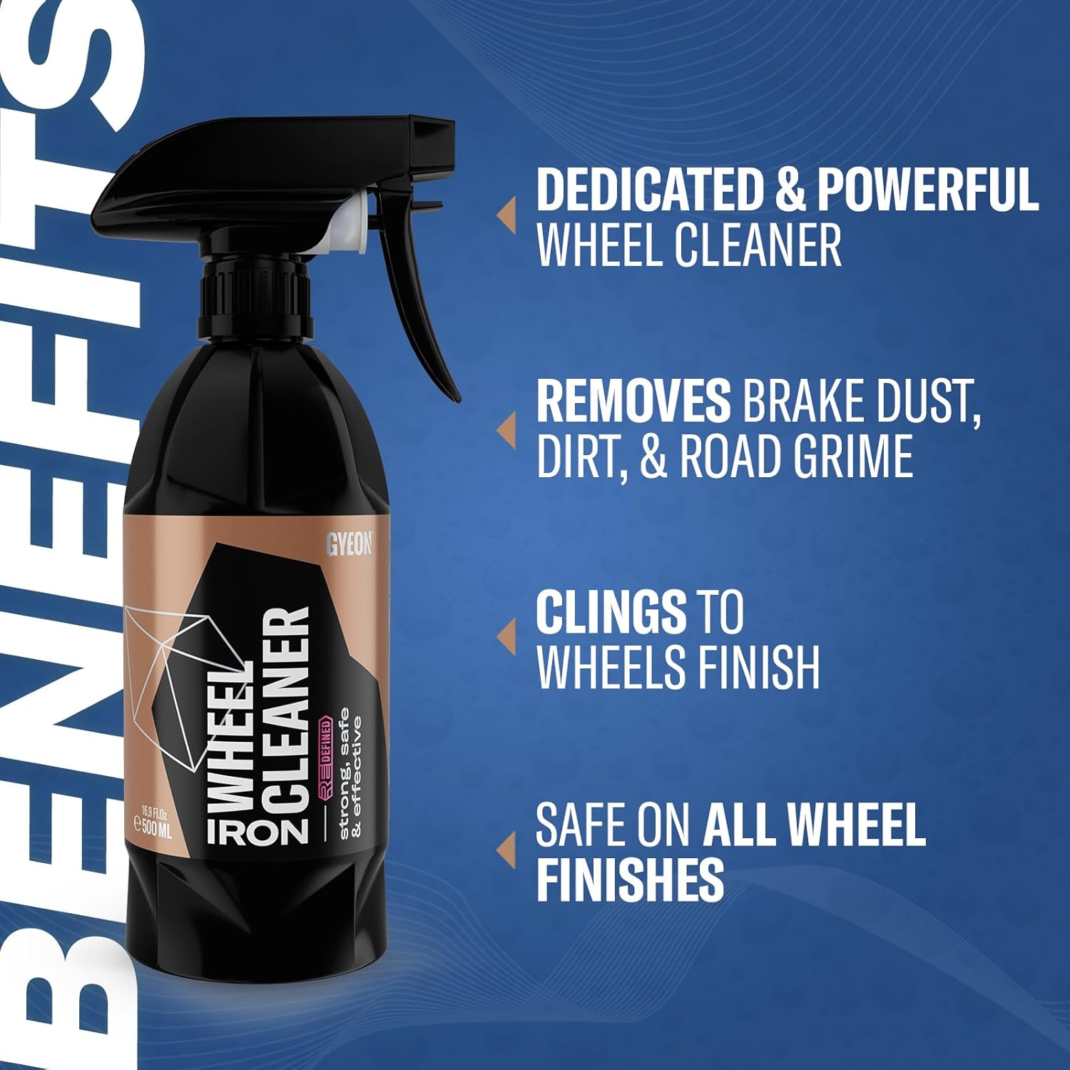 Gyeon Wheel Coating System – Rim 30ml Ceramic Wheel Sealant, Iron Wheel Cleaner 500ml & Prep 500ml for Safe Decontamination and Long-Lasting Rim Protection