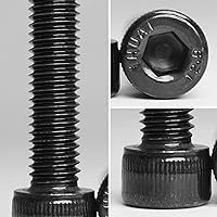 Vista 5 de SUNXULIMI Tornillos de cabeza hexagonal M5 de 8/12/16/20/0.984 in, tornillos M5, unidad hexagonal Allen métrica, acero de aleación de grado 12.9