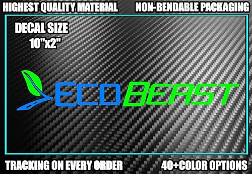 Miniatura 2 de ECOBEAST - Calcomanía de vinilo para parabrisas de 10 x 2 pulgadas, Eco Boost Beast Truck 150 Turbo Lifted