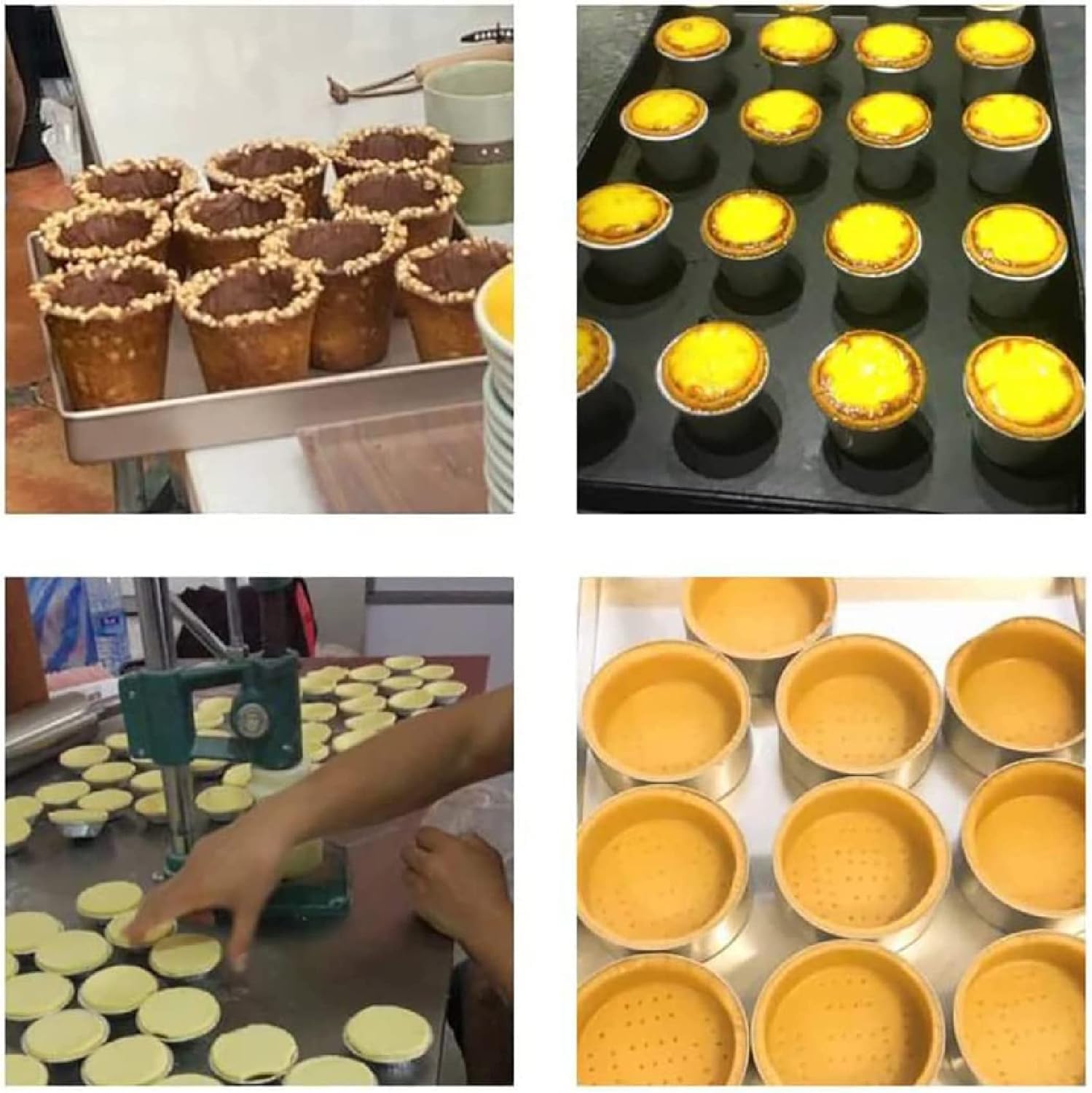 Macchina Manuale Per Fare Crostate Di Uova, Pressa Per Crostate Di Uova Con Stampo, Pressa Manuale Per Stampare Conchiglie Di Crema Pasticcera Per Creare Crostate Di Uova, Facile Da Usare, Di Piccole