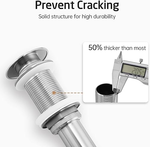 Miniatura 37 de KES S2008A-BK-P2 - Drenaje desplegable para lavabo de baño, 2 unidades de acero inoxidable T304 y latón, 2 unidades para lavabo de baño, color negro