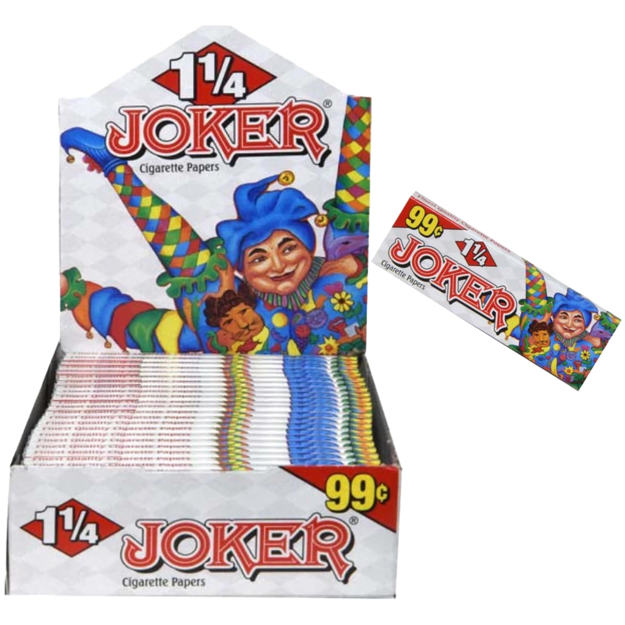 Amazon.com: Joker 1 1/4 Cigarette Rolling Papers - 1 Box (24