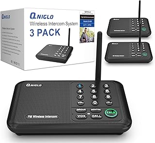 Intercoms Wireless for Home, 5280 Feet Long Range Wireless Intercom System for House, 10 Channels Intercoms System for Business, Room to Room Intercom System with Monitor for Elderly