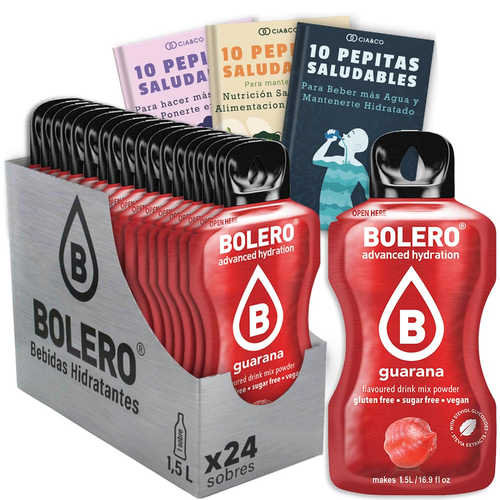24 x Bebida Bolero COLA Hidratante Sin Azucar (24x9 grs) + 30 Pepitas Saludables para una vida más sana by Cia&Co — view 259