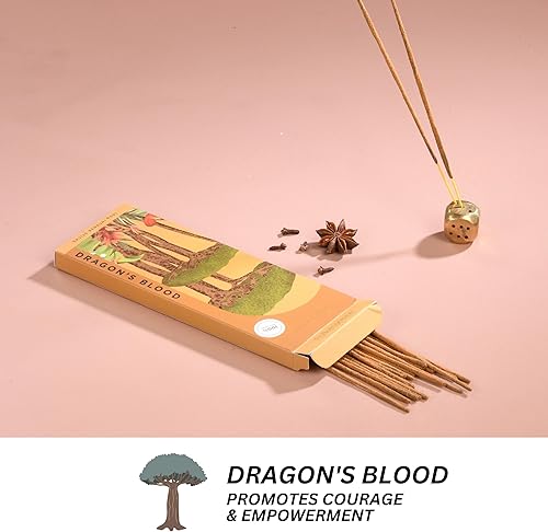 Miniatura 5 de Folkulture Varitas de incienso de sangre de dragón enrolladas a mano, varillas de inscentaje 100% orgánico para la paz, 100 GMS de insenses Masala,