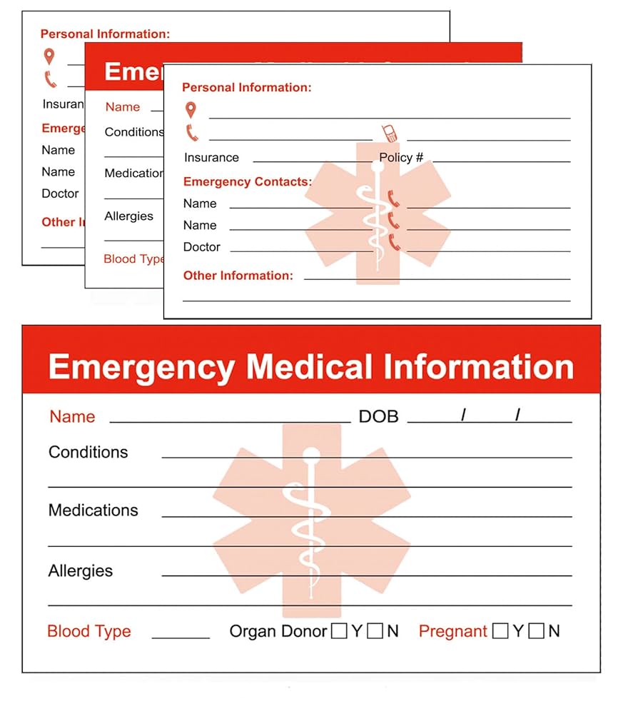 Amazon.com : RXBC2011 Emergency Medical Information ID Card Pack of 5 : Office Products amazon-com-rxbc2011-emergency-medical-information-id-card-pack-of-5-office-products