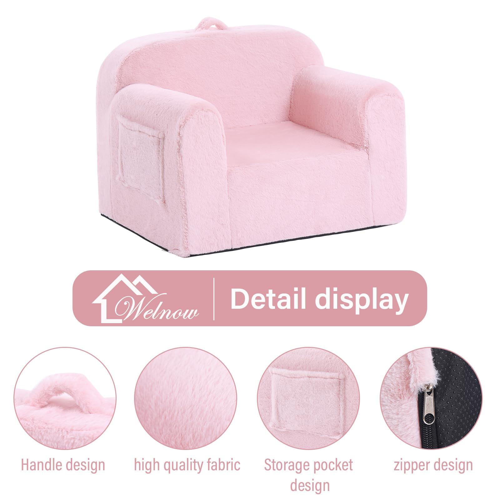 Shurzzesj Kids Sofa Toddler Chair Cute Cartoon Bear Toddler Armchair