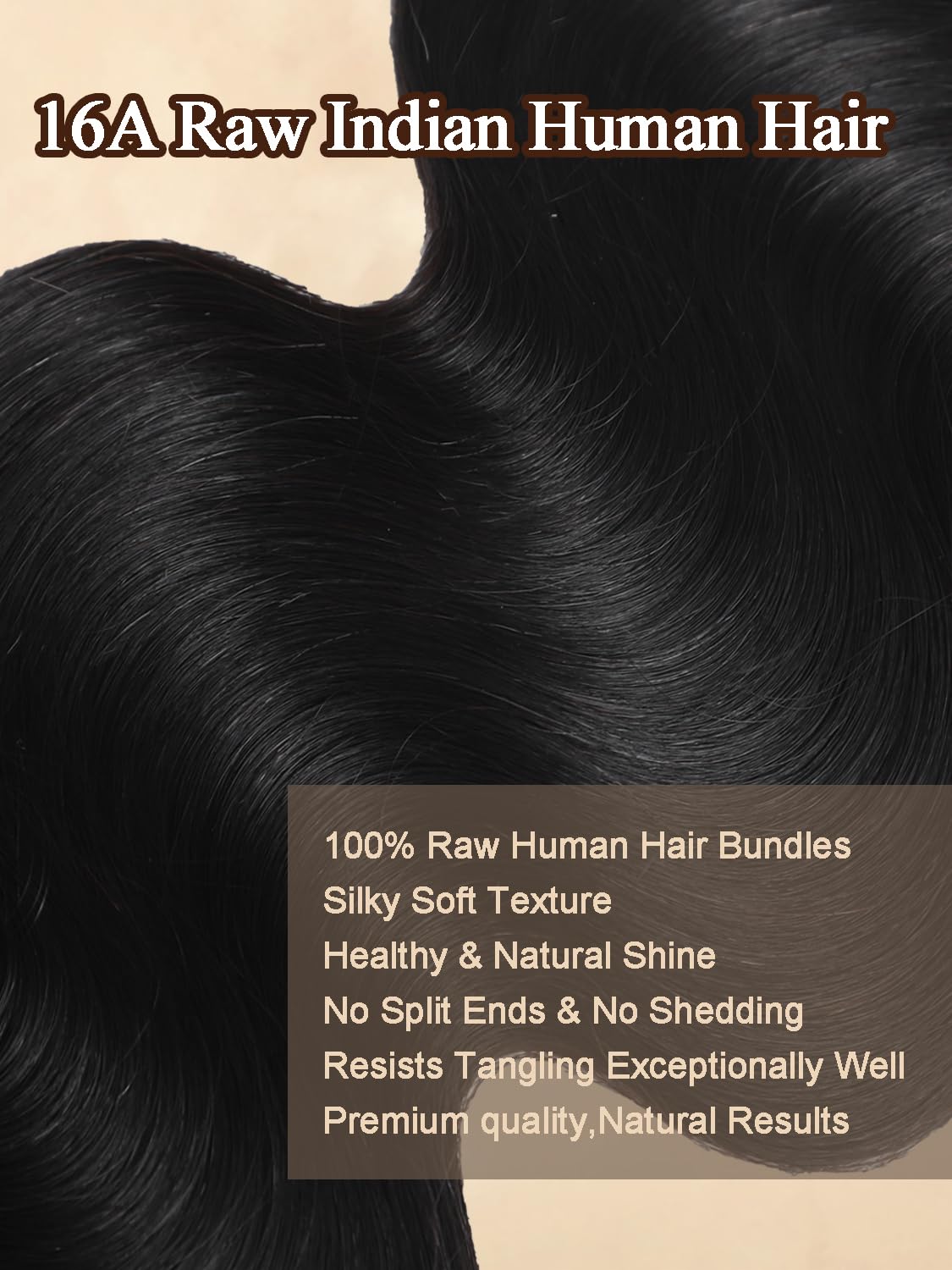 16A Raw Indian Human Hair Bundles 16 18 20 Inch Thick Raw Body Wave Bundles Human Hair Weave,4X Lifespan,100% Unprocessed Cuticle Aligned,Reusable Multiple Washes Keep Texture Silky Soft