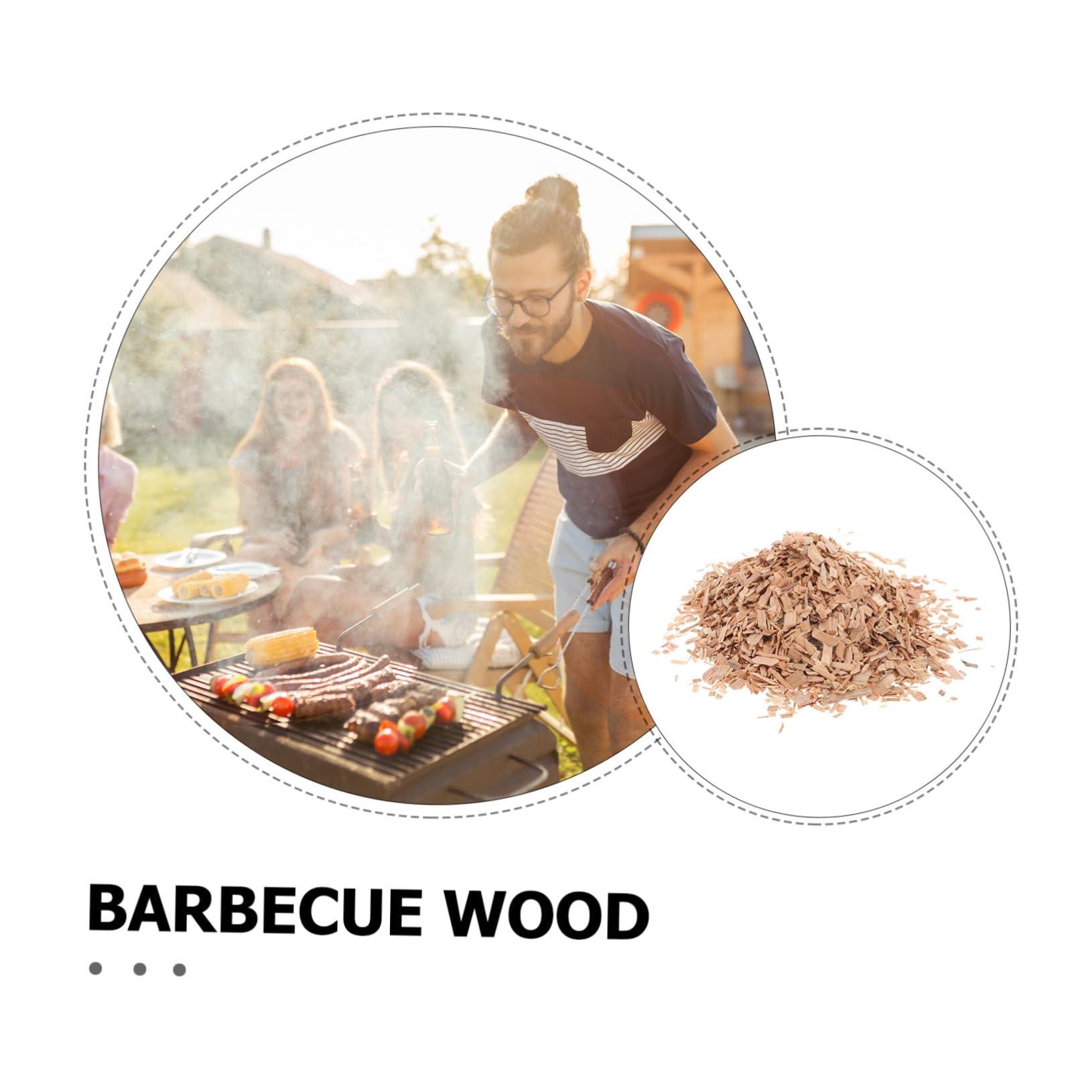 COLLBATH Hickory Grillholzchips 1 Beutel für Fleisch und Steaks Professionell Vielseitig Einsetzbar für BBQ und Outdoor Räuchern