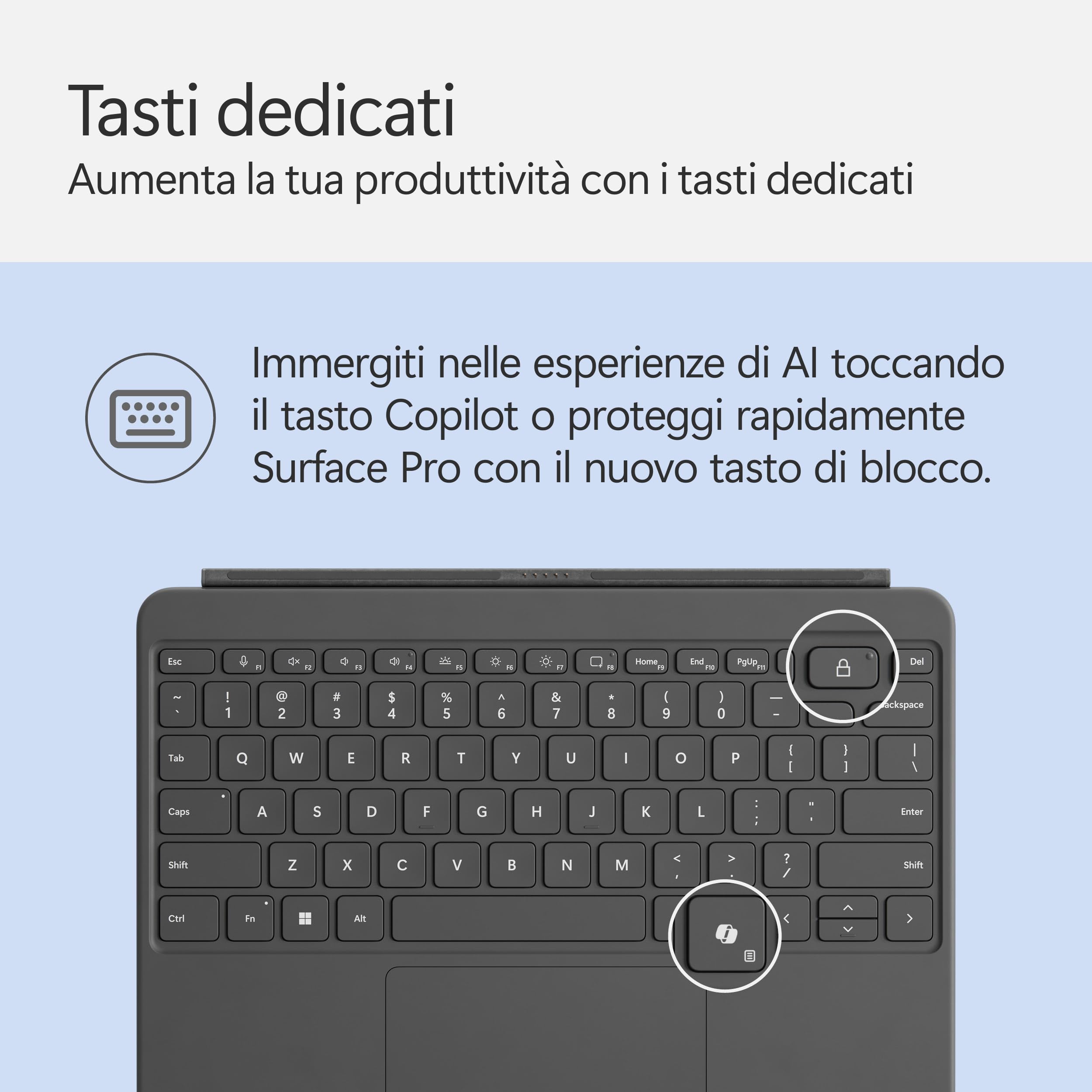 Microsoft Tastiera Surface Pro 12'' con Slim Pen | Compatibile con Surface Pro 12'' | Ardesia