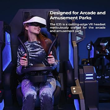 DPVR E3S Hardstrap Virtual Reality Headset, VR Set for Business of Egg Seats Headset, VR Simulator Riders, Moto, Time Machine 6 Seats and VR Flying, VR Headsets Not for Personal User
