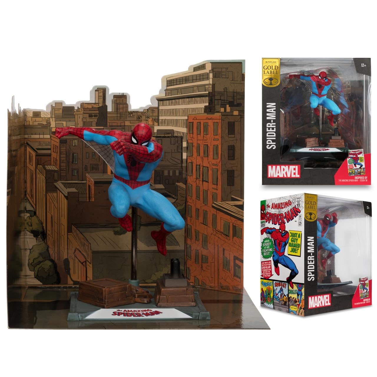 McFarlane Figura de Spiderman Edición Limitada basada en el cómic número 301 de The Amazing Spidermnan, Posada no articulada, de Escala 1:10, 18cm, + 1 Tarjeta Coleccionable, Bizak (64384762)