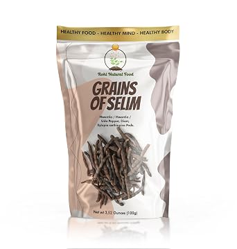 Rohi Natural Food Hwentia Spice African Grains of Selim, 100g UDA seed for Cooking and Flavour Diarr is a Spice Similar To Black Pepper 100g - 1 PACK, Whole Grains