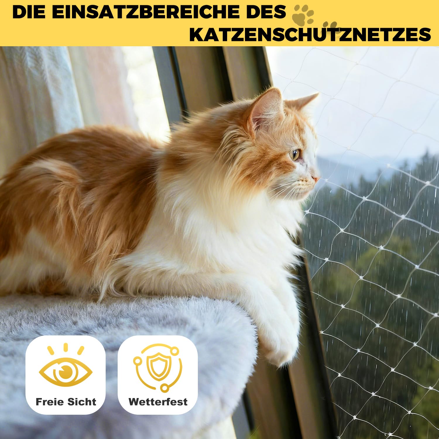 Rete Gatti Trasparente 5x 5m, Rete Anti Uccelli, Rete Anti piccioni, Rete per Gatti, per Tessitura Rete Gatto,Rete per Balcone Esterno,Rete Nylon, Rete da Giardino,Rete Trasparente per balconi