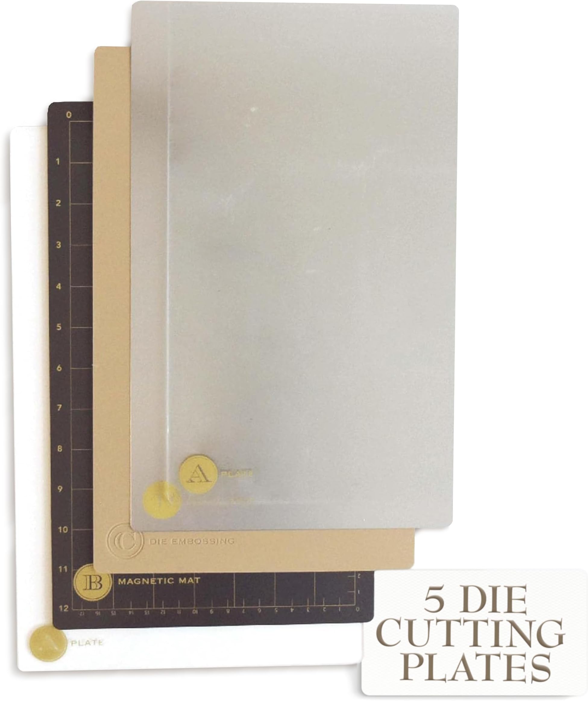 Empress Full Plates Set - Large Embossing and Die Cutting Machines Plates for Crafting, Scrapbooking & Card Making - Includes Magnetic Mat, Embossing Mat & Metal Shim - 8.6x13.5"
